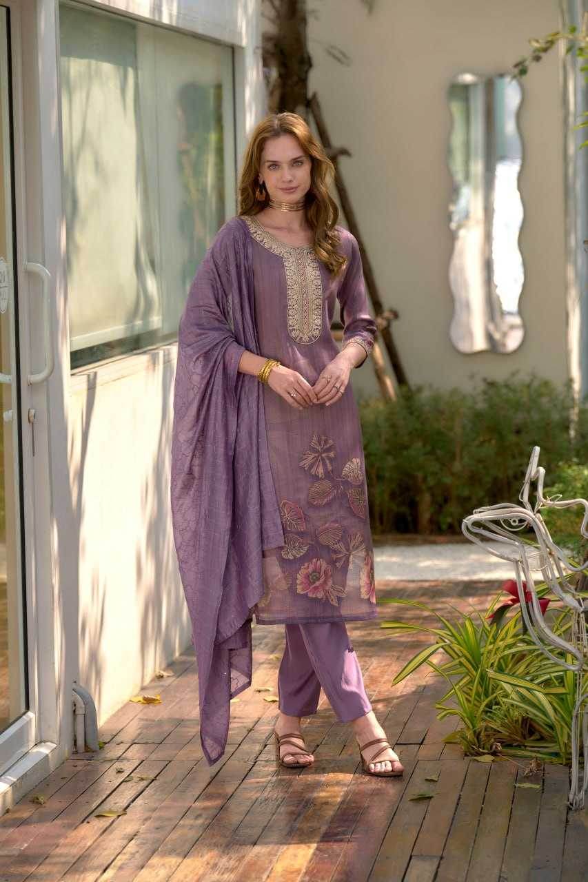 TissueEmbroidered Kurtis - MYLUXURY LANE ENTERPRISE